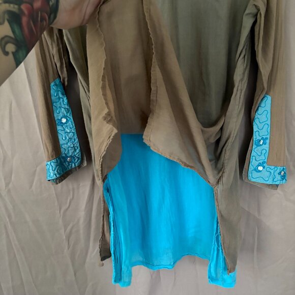 Funky People Womens Tunic Dress Size Medium Sequins Boho Festival Lightweight - Picture 7 of 9